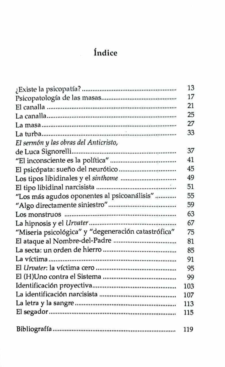 Imagem de PSICOPATÍA - CUESTIÓN PRELIMINAR A UNA PSICOPATOLOGÍA DE LAS MASAS