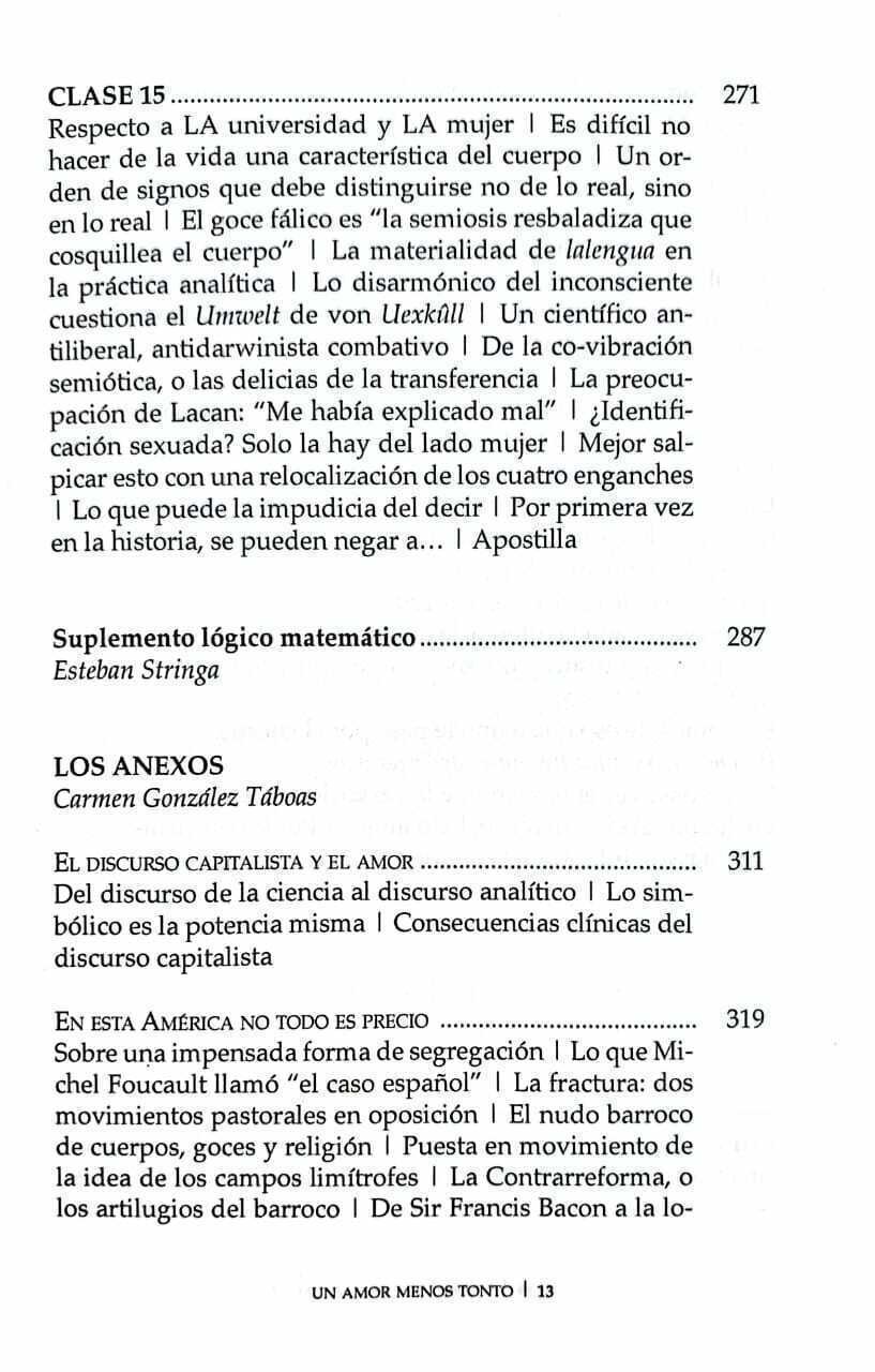 Imagem de UN AMOR MENOS TONTO. UNA LECTURA DEL SEMINARIO XXI DE LACAN