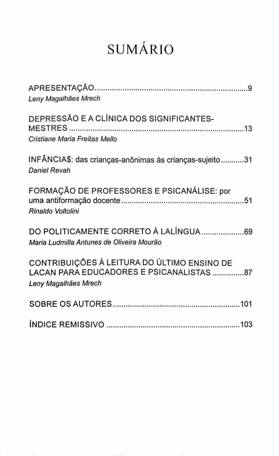 Imagem de PSICANÁLISE E EDUCAÇÃO: NOVAS CONTRIBUIÇÕES