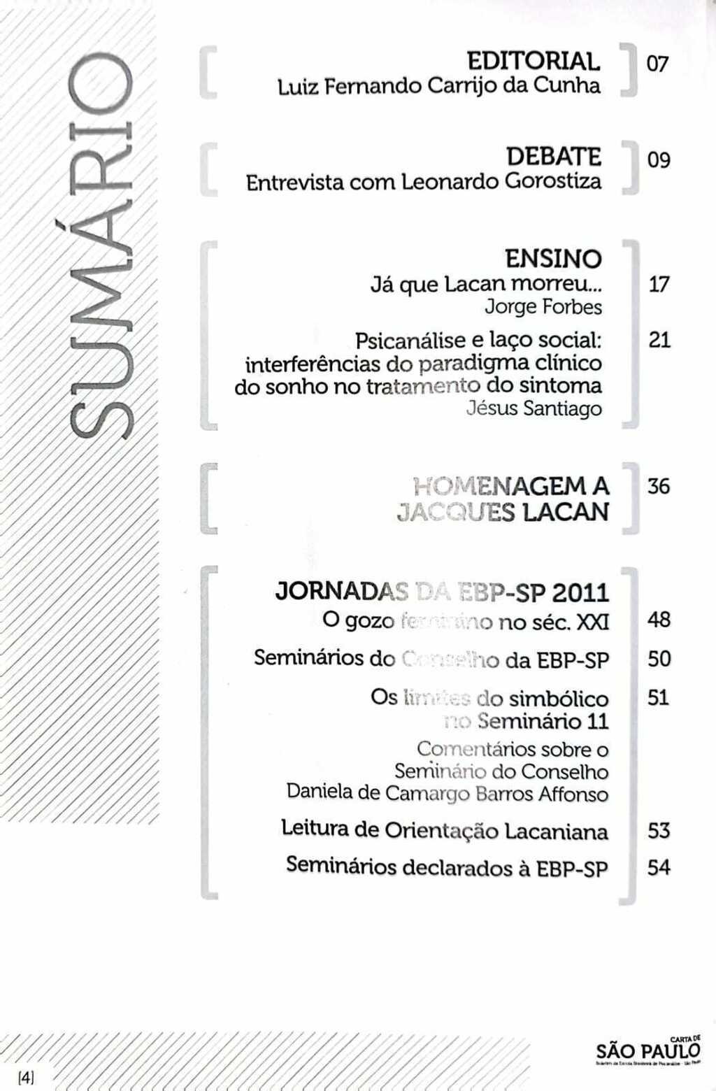 Imagem de CARTA DE SÃO PAULO - ANO 18 N°2 SETEMBRO-OUTUBRO 2011