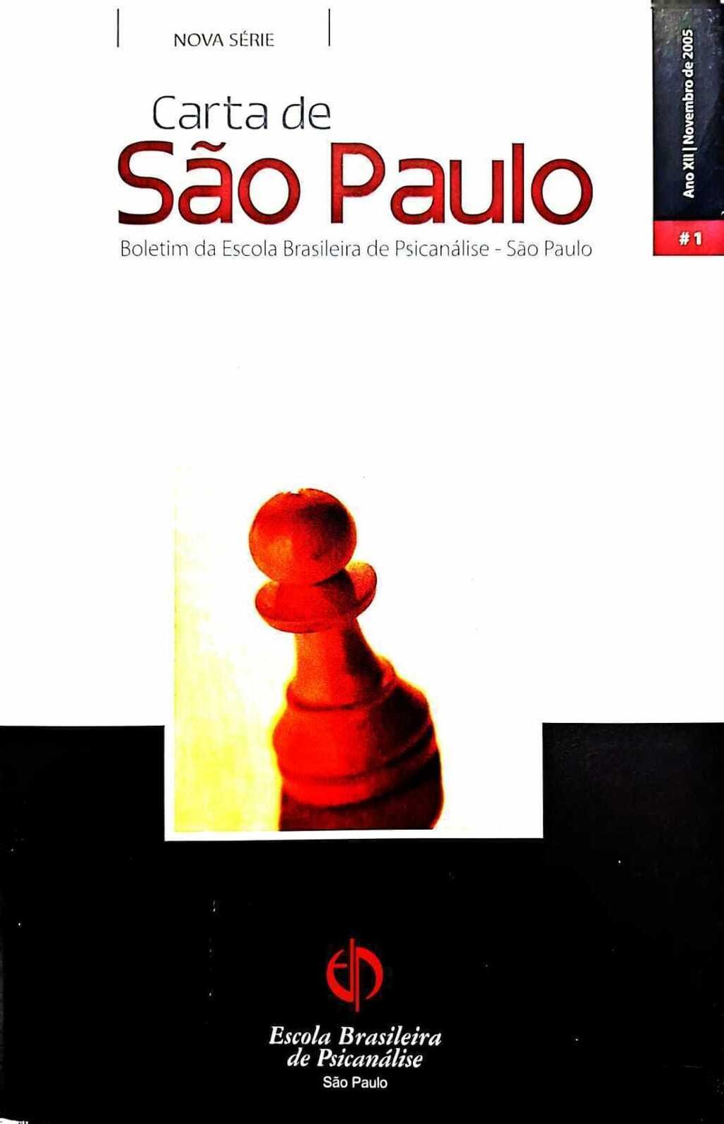 Imagem de CARTA DE SÃO PAULO - ANO 12 N°1 NOVEMBRO 2005
