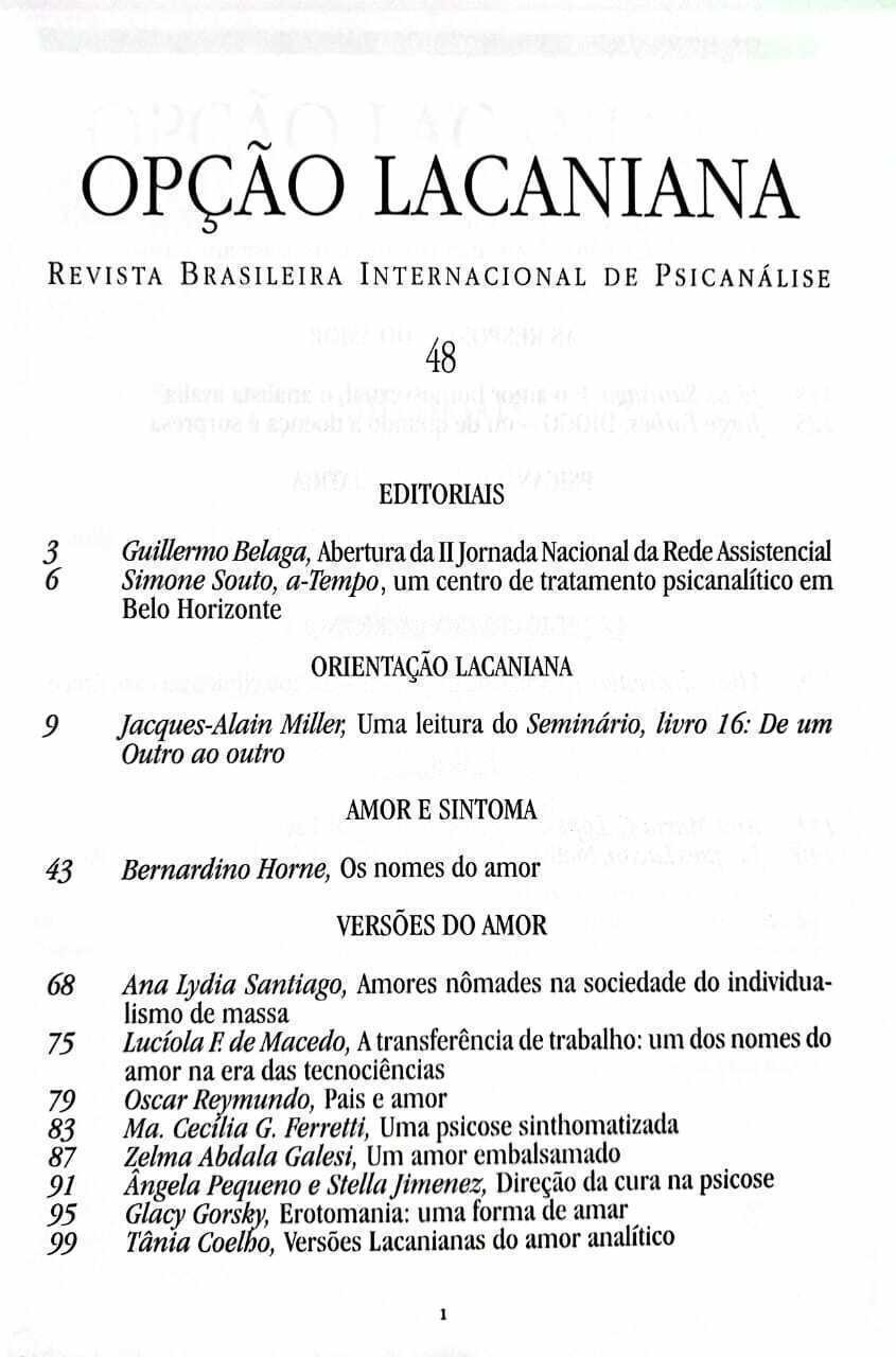 Imagem de OPÇÃO LACANIANA 48