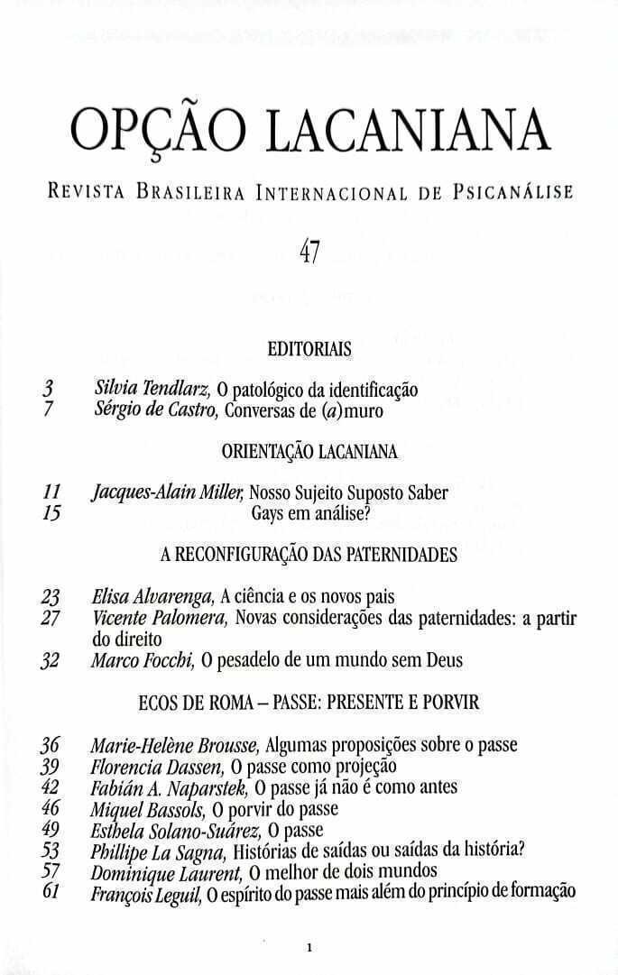 Imagem de OPÇÃO LACANIANA 47