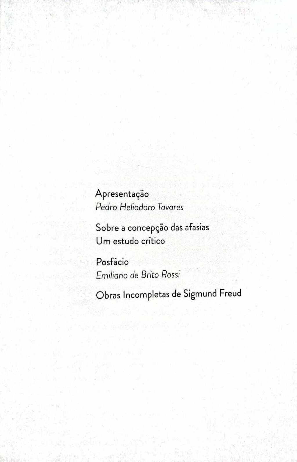 Imagem de SOBRE A CONCEPÇÃO DAS AFASIAS