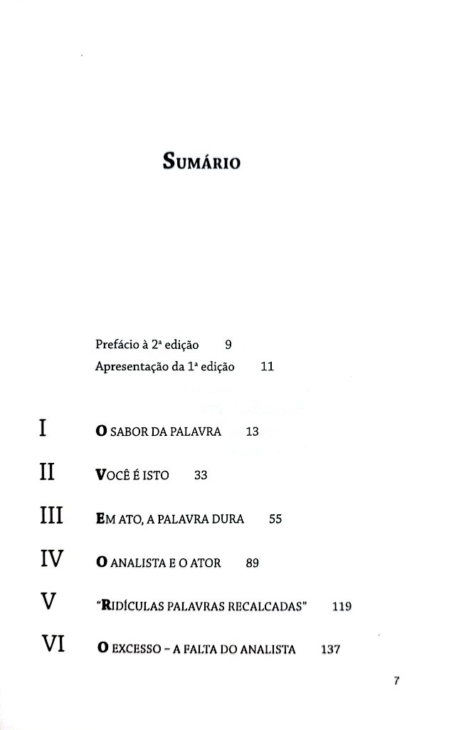 Imagem de DA PALAVRA AO GESTO DO ANALISTA