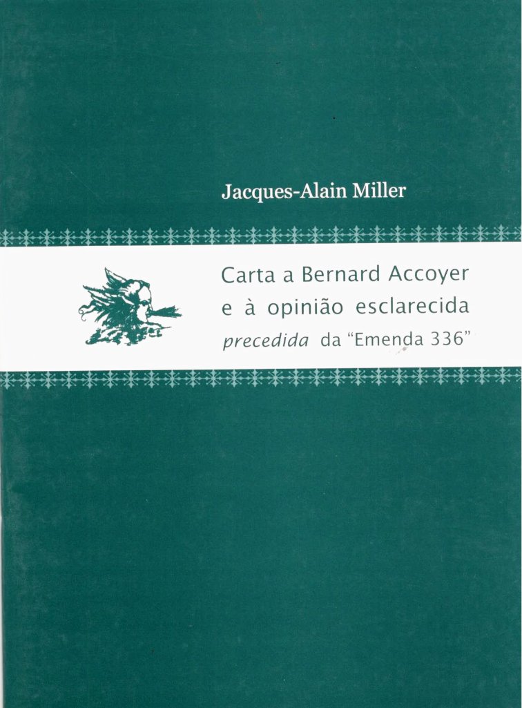 Imagem de CARTA A BERNARD ACCOYER E À OPINIÃO ESCLARECIDA